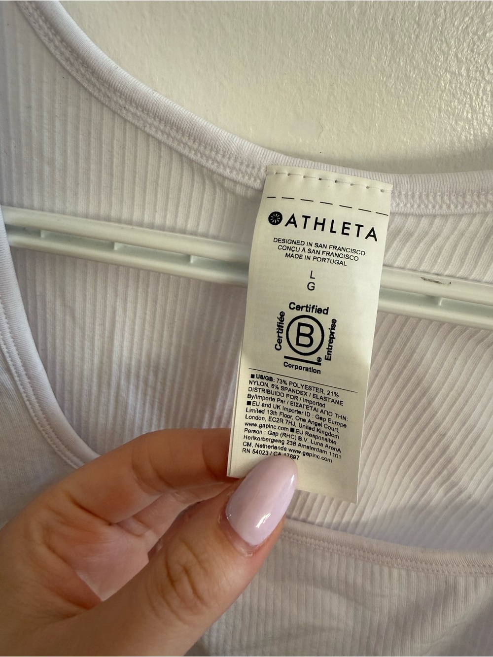 Athleta White Ribbed Scoop Sports Tank - White